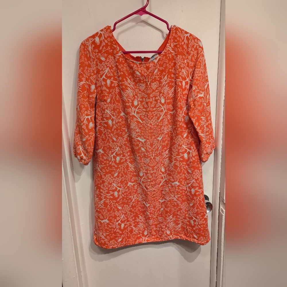 Old Navy Shift Dress Woodland Animal Coral Large